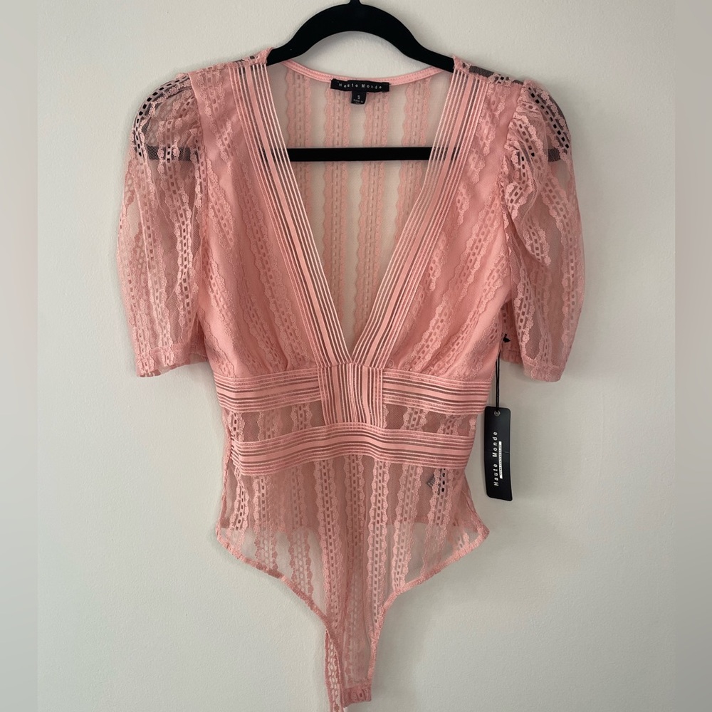 HAUNTE MONDE pink bodysuit